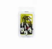 Tackle Tactics TT Big EyeZ Jig Head 1/2oz 5/0 Silver Black Glow EyeZ (5161)