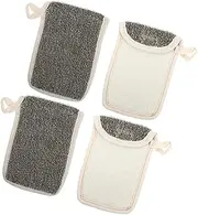 HAPINARY Elegant Linen Soap Bags Multi-use Soap Holder Hanging Loop for Family Bath Shower