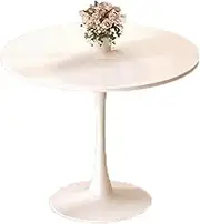 Table Coffee Table Leisure Small Round Table Pub Table Round Bar Height Cocktail Table Height 73cm (Black,White) Folding Table