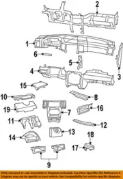 CHRYSLER OEM 08-10 Commander Instrument Panel Components-Lower Cover 1DS74BD1AC