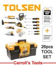 TOLSEN 26PCS Tools Set > Combination spanners, screwdrivers, hammer, gloves, etc