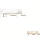 Daybed with Trundle 2-in-1 Sofa Bed Single Bed Couch Solid Wood Pine vidaXL