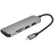 5 in1 Type C to Micro SD TF Card Reader Adapter For Macbook Tablet Laptop S10+ Note10 GREY COLOR