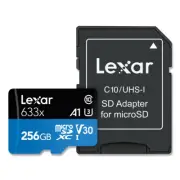 Lexar Media LSDMI256BBNL633A Flash Memory 256Gb High-Performance 633X Microsdxc