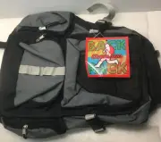 Sport Gear Overland Gadget Ready Backpack Bag, Black and Gray, NEW with Tags
