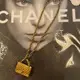 [二手] Chanel vintage香奈兒復古超美經典菱格紋coco包金黃色古董項鍊 項鏈