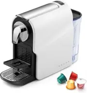 Espresso Pod Machine for Home, Compact Capsule Coffee Maker NS White