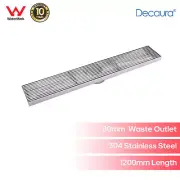 Decaura 1200mm Tile insert Linear Shower Grate Floor Waste Drain Stainless Steel