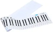 HANABASS Practice Chart for Piano Keyboard 88 Key Portable Black Keycaps Pvc Music Theory Learning Tool