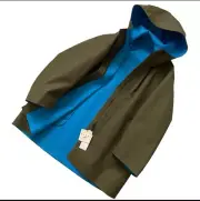Uniqlo MARNI Blocktech Half Coat Khaki Blue Size JP S (US XS) Zip Button Hooded