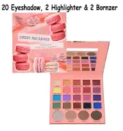 Prolux Sweet Macaroon Matte Shimmer Eyeshadow Highlighter Bronzer Face Palette