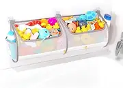 Ligereza 2-in-1 Bath Toy Storage - Double Capacity Holder for Tub Classification, Organizer for Kids to Easily Take Favorite Toys