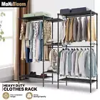 Adjustable Closet Organizer Corner Shelf Garment Rack Clothes Shoe Storage Stand