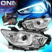 FOR 2013-2016 MAZDA CX5 CHROME/CLEAR PROJECTOR HEADLIGHT LAMP W/LED KIT+COOL FAN (for: Mazda)