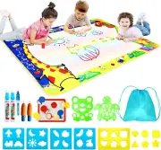 Aqua Magic Doodle Mat XL Mess-Free Water Drawing Mat 28-Piece Set for Toddlers