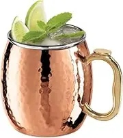Bartender Moscow Mule Mug Copper Plated 530Ml - Hammer Finish