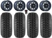 KMC Technic 15" Wheels Blue 30" Desert Series Tires Textron Wildcat XX