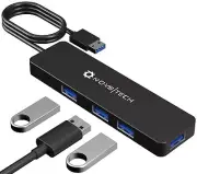 NOV8Tech 4-Port USB 3.0 Hub Splitter - USB Extender 4 Port USB Ultra Slim Dat...