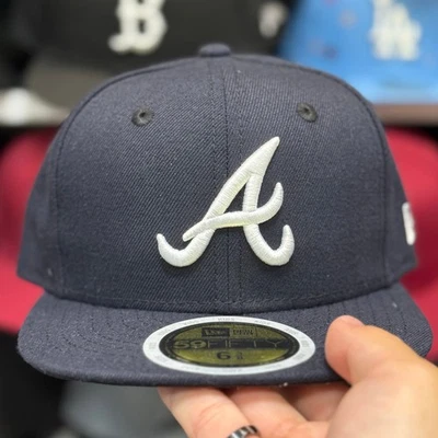 New Era Atlanta Braves Navy/White Youth 59FIFTY Fitted Hat
