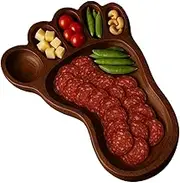 Charcuterie Tray - Funny Animal Shape Wooden Serving Board | Uniquee Cheese Platter for Bread Fruit Nuts Snack | Rustic Kitchen Décor Tray for Parties Camping Picnics Display