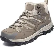 [Generic] Men Hiking Boots Non Slip, Lightweight Comfortable Men's Work Boots, Thick Bottom High Top Climbing Outdoor Shoes