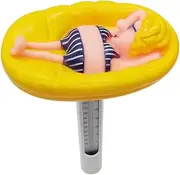 Cartoon Drifter Shape Swimming Pool Thermometer Multifunctional Classic Practical Water Temperature Measure Tool Spring Gardening Tool