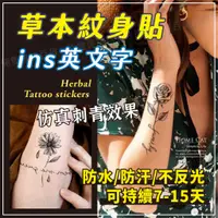 在飛比找蝦皮購物優惠-刺青貼紙 紋身貼紙【台灣出貨】草本紋身貼 微刺青 個性刺青 