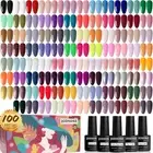 100 PCS Gel Nail Polish Kit, No Wipe Base & Top Coat, Matte & Glossy Finish
