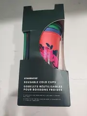 Starbucks Holiday 2021 Reusable Cold Cups with Lids and Straws - Pack of 3