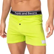 Mens Cotton Boxer Shorts Green- Frank and Beans Underwear