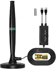 TopYart Indoor TV Aerial, 4K 1080P HDTV Digital Indoor TV Antenna with Amplifier Signal Booster for VHF/UHF/DAB Broadcasting and all TV Functions