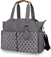 Lmbabter Diaper Bag Tote with Changing Station Upgrade Multi-Function Baby Bag with Adjustable Shoulder Strap
