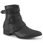 WARLOCK-50-C Block Heel Pointed Toe Ankle Boot with Side Zip