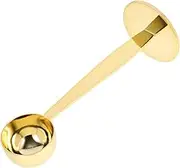 VALICLUD Stainless Steel Milk Powder Measuring Spoon with Pressed Bottom Dual Head Coffee Bean Spoon for Easy Measurement of Coffee Sugar Tea and More for Kitchen Use