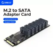 ORICO PCIe Gen3 M.2 M Key to 6 Ports SATA 3.0 Adapter Card 16G Expansion Card