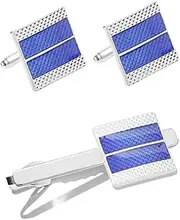 [JYHLSHBA] Cufflinks For Men 1 Pair Of Simple Square Cufflinks Men'S Shirt Cufflinks Tie Clip
