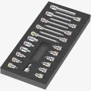 Wera 150113 Foam Insert Zyklop B 3/8" Bit Socket Set 1, 22 Pieces
