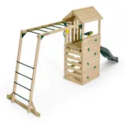 Plum Play AU Lookout Tower Playcentre with Monkey Bars Wooden Playset for Kids
