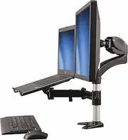 StarTech.com Laptop Monitor Stand – Computer Monitor Stand – Full Motion Articulating – VESA Mount Monitor Desk Mount