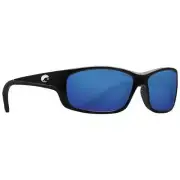 Costa Jose Shiny Black Frame Sunglasses w/Blue Mirror 580G Lens 06S9023-90232062