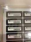 NOS Obsolete Kirby Tecumseh HK25 HK30 x1 Choke Decal Sticker – Suit Scott Bonnar