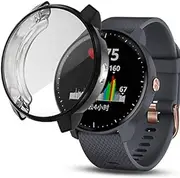 ECSEM Protective Case intended for Garmin Vivoactive 3 Music Case Cover Protector Replacement Scratch-Resistant Soft Flexible TPU Protective Case Protector (Black)