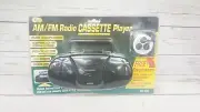 Vtg Tozai ATC-9555 AM/FM Radio Cassette Player Mini Boom Box W/ Earphones - Rare