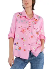 Billy T Sketchbook Embroidered Denim Shirt