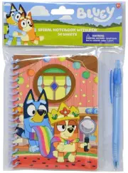 Bluey Spiral Notebook with Pen (50 Sheets)