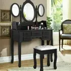Dressing Table Stool Mirrors Jewellery Cabinet Tables 7 Drawers Organizer