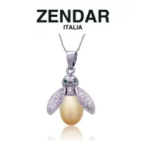 在飛比找PChome24h購物優惠-ZENDAR 頂級淡水珍珠墜鍊 Honey Bee 銀色 (