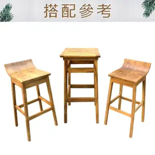 【吉迪市柚木家具】實木吧台桌椅組 PRCH001A-SET1(桌椅組 吧檯椅 吧台桌 高腳椅 高腳桌 多功能)