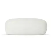 Jamie 110cm Bouclé Ottoman - Cream White Cream White