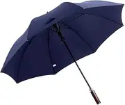 [WICRFYHD] Automatic Open Windproof Large Umbrella Long Handle Umbrella Travel Business Black Umbrella for 2-3 People, with Non-Slip Handle